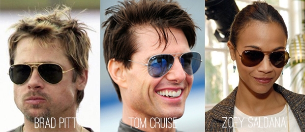 Celebrities wearing Ray Ban aviators